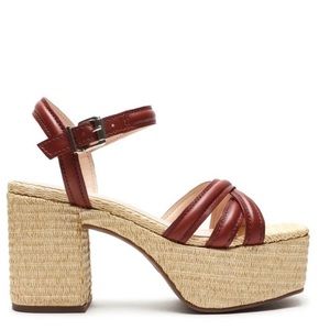 Like New- Schutz Stacie Platform Espadrille Sandals